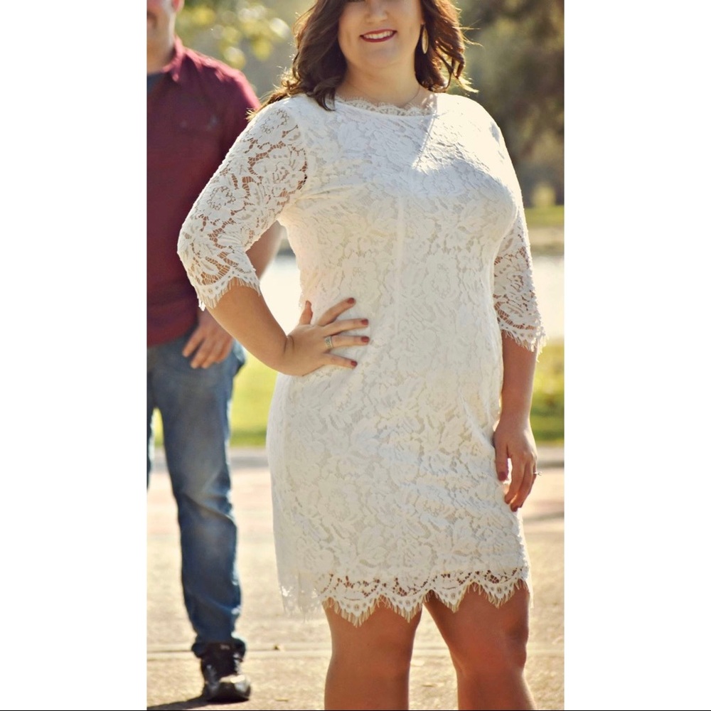 Merokeety Quarter Sleeve Lace Dress